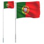 Mástil y bandera de Portugal aluminio 5,55 m de , Banderas y mangas de viento - Ref: Foro24-3147134, Precio: 55,58 €, Descuen...