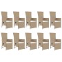 Set comedor de jardín 11 pzas con cojines ratán sintético beige de , Conjuntos de jardín - Ref: Foro24-3157574, Precio: 1,00 ...