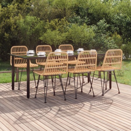 Juego de comedor de jardín 7 piezas ratán sintético de , Conjuntos de jardín - Ref: Foro24-3157892, Precio: 709,19 €, Descuen...