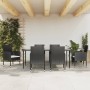 Juego de comedor de jardín 7 pzas ratán sintético y acero negro de , Conjuntos de jardín - Ref: Foro24-3203310, Precio: 405,2...