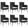 Juego de comedor de jardín 7 pzas ratán sintético y acero negro de , Conjuntos de jardín - Ref: Foro24-3203310, Precio: 405,2...