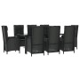 Set de comedor de jardín 9 pzas y cojines ratán sintético negro de , Conjuntos de jardín - Ref: Foro24-3185194, Precio: 1,00 ...