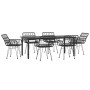Juego de comedor de jardín 7 piezas ratán sintético negro de , Conjuntos de jardín - Ref: Foro24-3157871, Precio: 638,57 €, D...