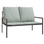 Juego muebles de jardín 3 pzas y cojines acero gris antracita de , Conjuntos de jardín - Ref: Foro24-364110, Precio: 341,90 €...