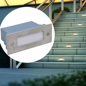 Luces LED empotrables para escaleras 6 uds 44x111x56 mm de , Iluminación de exterior - Ref: Foro24-272493, Precio: 93,99 €, D...
