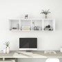 TV de pared con madera contrachapada blanco 37x37x142,5 cm de , Muebles TV - Ref: Foro24-805489, Precio: 61,13 €, Descuento: ...
