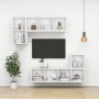 TV de pared con madera contrachapada blanco 37x37x142,5 cm de , Muebles TV - Ref: Foro24-805489, Precio: 61,13 €, Descuento: ...