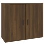 Aparador de madera contrachapada marrón roble 80x33x70 cm de , Aparadores - Ref: Foro24-816567, Precio: 88,39 €, Descuento: %