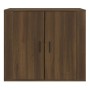 Aparador de madera contrachapada marrón roble 80x33x70 cm de , Aparadores - Ref: Foro24-816567, Precio: 88,39 €, Descuento: %