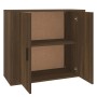 Aparador de madera contrachapada marrón roble 80x33x70 cm de , Aparadores - Ref: Foro24-816567, Precio: 88,39 €, Descuento: %
