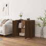 Aparador de madera contrachapada marrón roble 80x33x70 cm de , Aparadores - Ref: Foro24-816567, Precio: 88,39 €, Descuento: %