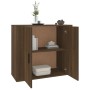 Aparador de madera contrachapada marrón roble 80x33x70 cm de , Aparadores - Ref: Foro24-816567, Precio: 88,39 €, Descuento: %