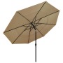 Sombrilla jardín de 3 niveles con palo de aluminio taupe 3,5 m de , Sombrillas - Ref: Foro24-313879, Precio: 152,01 €, Descue...
