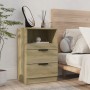 Mesita de noche madera contrachapada color roble Sonoma de , Mesitas de noche - Ref: Foro24-811238, Precio: 59,50 €, Descuent...