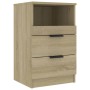 Mesita de noche madera contrachapada color roble Sonoma de , Mesitas de noche - Ref: Foro24-811238, Precio: 59,50 €, Descuent...