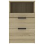 Mesita de noche madera contrachapada color roble Sonoma de , Mesitas de noche - Ref: Foro24-811238, Precio: 59,50 €, Descuent...
