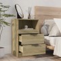 Mesita de noche madera contrachapada color roble Sonoma de , Mesitas de noche - Ref: Foro24-811238, Precio: 59,50 €, Descuent...