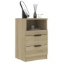 Mesita de noche madera contrachapada color roble Sonoma de , Mesitas de noche - Ref: Foro24-811238, Precio: 59,50 €, Descuent...