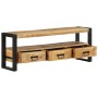 Mueble de TV madera maciza de mango 120x33x45 cm de , Muebles TV - Ref: Foro24-351669, Precio: 229,40 €, Descuento: %