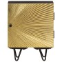 Mesita de noche con frontal de latón mango maciza 40x30x50 cm de , Mesitas de noche - Ref: Foro24-322680, Precio: 126,03 €, D...
