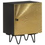 Mesita de noche con frontal de latón mango maciza 40x30x50 cm de , Mesitas de noche - Ref: Foro24-322680, Precio: 126,03 €, D...