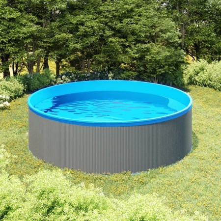 Piscina de chapoteo gris 350x90 cm de , Piscinas - Ref: Foro24-92808, Precio: 391,05 €, Descuento: %
