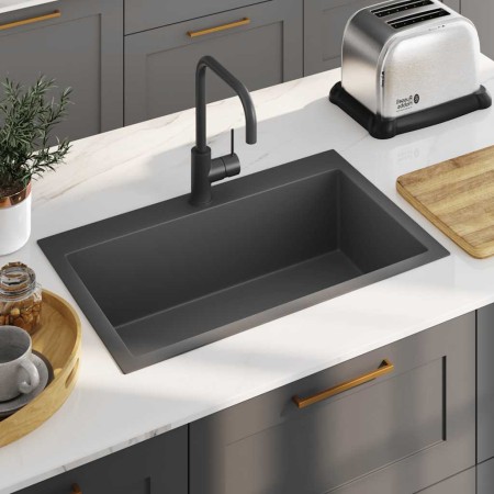 Fregadero hecho a mano acero inoxidable negro de , Fregaderos - Ref: Foro24-51515, Precio: 152,01 €, Descuento: %