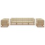 Muebles de jardín 8 piezas con cojines de madera de pino maciza de vidaXL, Conjuntos de jardín - Ref: Foro24-3076512, Precio:...