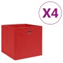 Cajas de almacenaje 4 uds tela no tejida rojo 28x28x28 cm de , Cestas para almacenaje - Ref: Foro24-325219, Precio: 22,19 €, ...