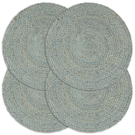 Manteles individuales redondos 4 uds yute verde oliva liso 38cm de , Manteles individuales - Ref: Foro24-133840, Precio: 26,8...