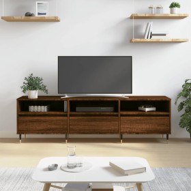 Mueble de TV madera contrachapada roble marrón 150x30x44,5 cm de , Muebles TV - Ref: Foro24-831267, Precio: 111,93 €, Descuen...