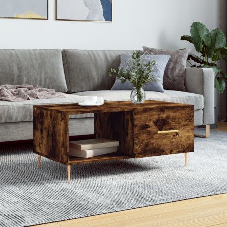 Mesa de centro madera contrachapada roble ahumado 90x50x40 cm de , Mesas de centro - Ref: Foro24-829201, Precio: 44,93 €, Des...
