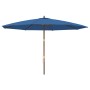 Sombrilla de jardín con poste de madera azul azure 400x273 cm de , Sombrillas - Ref: Foro24-363182, Precio: 147,84 €, Descuen...