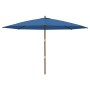 Sombrilla de jardín con poste de madera azul azure 400x273 cm de , Sombrillas - Ref: Foro24-363182, Precio: 147,84 €, Descuen...