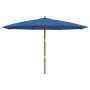 Sombrilla de jardín con poste de madera azul azure 400x273 cm de , Sombrillas - Ref: Foro24-363182, Precio: 147,84 €, Descuen...