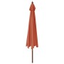 Sombrilla de jardín con poste de madera terracota 400x273 cm de , Sombrillas - Ref: Foro24-363180, Precio: 119,90 €, Descuent...
