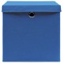 Cajas de almacenaje con tapas 4 uds azul 28x28x28 cm de , Cestas para almacenaje - Ref: Foro24-325196, Precio: 28,06 €, Descu...