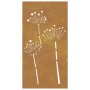 Adorno de pared de jardín acero corten diseño flores 105x55 cm de , Carteles, copias y arte visual - Ref: Foro24-824486, Prec...