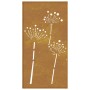 Adorno de pared de jardín acero corten diseño flores 105x55 cm de , Carteles, copias y arte visual - Ref: Foro24-824486, Prec...