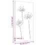 Adorno de pared de jardín acero corten diseño flores 105x55 cm de , Carteles, copias y arte visual - Ref: Foro24-824486, Prec...