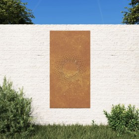 Adorno de pared de jardín acero corten diseño sol 105x55 cm de , Carteles, copias y arte visual - Ref: Foro24-824490, Precio:...