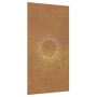 Adorno de pared de jardín acero corten diseño sol 105x55 cm de , Carteles, copias y arte visual - Ref: Foro24-824490, Precio:...