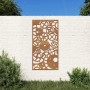 Adorno de pared de jardín acero corten rueda dentada 105x55 cm de , Carteles, copias y arte visual - Ref: Foro24-824492, Prec...