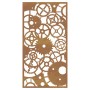 Adorno de pared de jardín acero corten rueda dentada 105x55 cm de , Carteles, copias y arte visual - Ref: Foro24-824492, Prec...