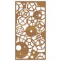 Adorno de pared de jardín acero corten rueda dentada 105x55 cm de , Carteles, copias y arte visual - Ref: Foro24-824492, Prec...