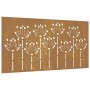 Adorno de pared de jardín acero corten diseño flores 105x55 cm de , Carteles, copias y arte visual - Ref: Foro24-824499, Prec...