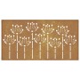 Adorno de pared de jardín acero corten diseño flores 105x55 cm de , Carteles, copias y arte visual - Ref: Foro24-824499, Prec...