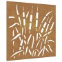 Adorno de pared de jardín acero corten diseño hierba 55x55 cm de , Carteles, copias y arte visual - Ref: Foro24-824508, Preci...
