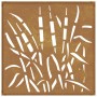 Adorno de pared de jardín acero corten diseño hierba 55x55 cm de , Carteles, copias y arte visual - Ref: Foro24-824508, Preci...