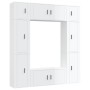 Set de muebles de TV 8 pzas madera contrachapada blanco brillo de , Muebles TV - Ref: Foro24-3188640, Precio: 440,83 €, Descu...